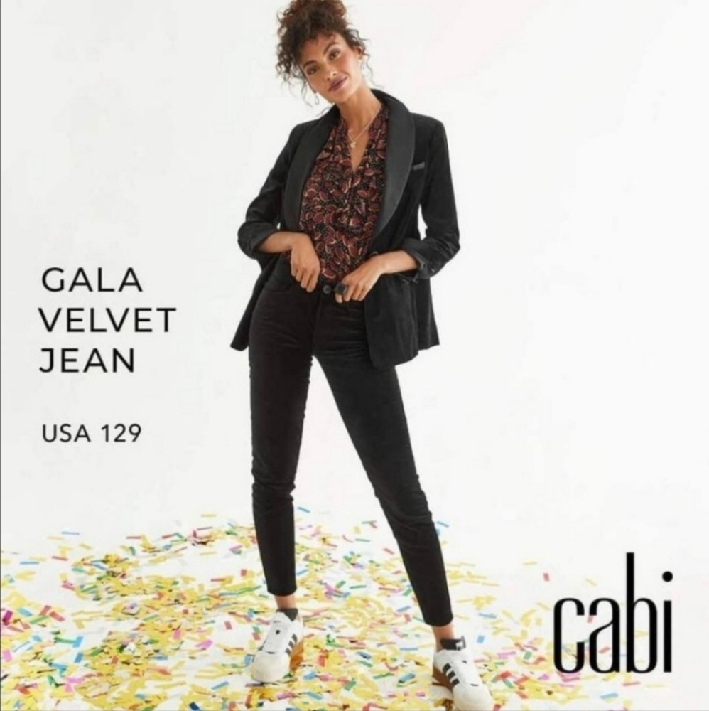Cabi Gala Velvet Jean Black size 10